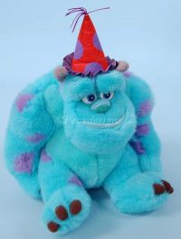Disney Pixar Monsters Inc BIRTHDAY SULLEY Plush